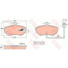 Audi A4-B6 első fékbetét (280mm-es féktárcsához) - TRW (GDB1366) (+) autóalkatrész