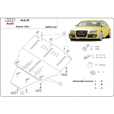  Audi A6, 2004-2011 - Motorvédő lemez autóalkatrész