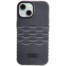 Audi AU-IMLMIP15-A6/D3-BK IML MagSafe-kompatibilis keménytok iPhone 15 - fekete tok és táska