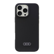 Audi AU-LSRIP16PM-Q3/D1-BK Silicone keménytok iPhone 16 Pro Max - fekete tok és táska