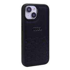 Audi GT Synthetic Leather Apple iPhone 14 Plus / 15 Plus tok, fekete tok és táska