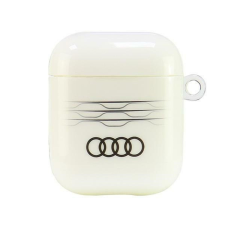 Audi IML geometrikus mintás tok AirPods 1 / 2 fülhallgatóhoz - fehér fülhallgató, fejhallgató tok