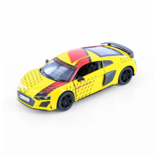  Audi R8 Coupé Sport sárga hátrahúzós autó 1:36 makett