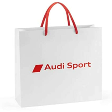 Audi Sport papírtáska "fehér-piros" 40x13x35 cm ajándéktasak