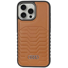 Audi Synthetic Leather Case MagSafe kompatibilis tok iPhone 14 Pro - barna tok és táska