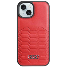 Audi Synthetic Leather Case MagSafe kompatibilis tok iPhone 15 / 14 / 13 - piros tok és táska