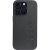 Audi Szintetikus Bőr iPhone 14 Pro 6.1" Fekete Keménytok (AU-TPUPCIP14P-TT/D1-BK)