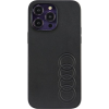 Audi Szintetikus Bőr iPhone 14 Pro Max 6.7" Fekete Keménytok (AU-TPUPCIP14PM-TT/D1-BK)