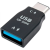 Audioquest USB 3.0 USB 3.0 Type C Átalakító Fekete 3cm TYPECUSBAD