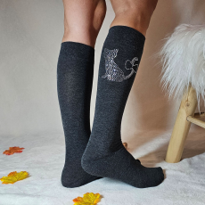 Aura Via Női köves cicás térdzokni 35-38