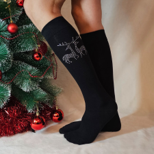 Aura Via Női köves szarvaspár térdzokni 35-38 női zokni