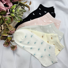 Aura Via Női titokzokni anyagában mintás apró szívecskékkel 5 pár/cs 35-38 női zokni