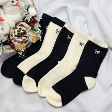 Aura Via Női zsenília pihe-puha masni mintás zokni NBX2137 35-38 női zokni