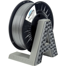 AURAPOL PET-G filament - ezüst, 1kg, 1,75mm, AURAPOL (PETG718502) nyomtató kellék