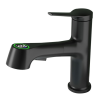 AUSTLER FH-3127 kihúzható fejes mosdó csaptelep - vízhőfok kijelző (fekete)
