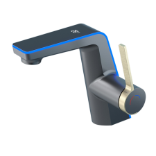 AUSTLER FH-3433QH smart mosdó csaptelep - multifunkciós fej - vízhőfok kijelző (gunmetal / arany) csaptelep