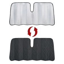  Autó szélvédő napellenző, méret 150x70cm, fekete-ezüst autós napvédő