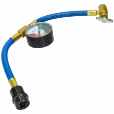  Autóklíma töltő csap, kiszúrós, csővel, órával R134a gáz töltésére kisháztartási gépek kiegészítői