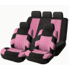 AUTOLIFE AD9521P 9 részes 2 HELYEN osztható univerzális üléshuzat szett - Légzsákos - pink-fekete