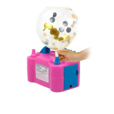Automata elektromos lufi fújó pumpa több fejjel party kellék