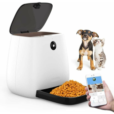  Automata kisállatetető, 4 l, élelmiszeripari műanyag, fehér, Wi-Fi vezérlés kutyatál