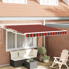  Automatikus Behúzható Napellenző Narancs és Barna 350x250 cm kerti bútor