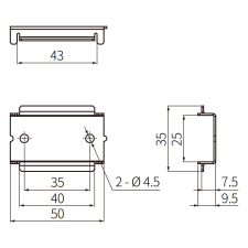 Autonics SPB-F01 Tápegység rögzítő konzol 60W-ig villanyszerelés