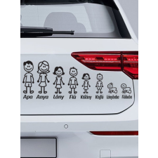  Autós matrica - Családom matrica nevekkel információs címke