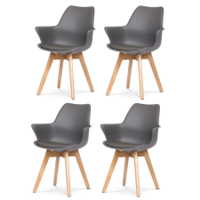 AUTRONIC CT-771 GREY étkezőszék szett, 4 db, szürke bútor