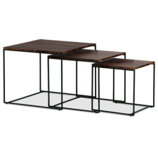 Autronic dohányzóasztal 60x51 cm MDF fényes barna AF-3008 WAL bútor