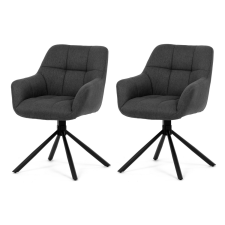 AUTRONIC HC-532 GREY2 étkezőszék-készlet visszatolómechanizmussal, 2 db bútor