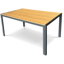 AUTRONIC Kerti asztal, fém, polifából, barna ,AZT-S1215 OAK kerti bútor