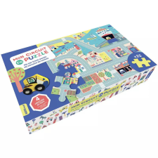 Auzou Padló puzzle 4db fa kisautóval Auzou puzzle, kirakós