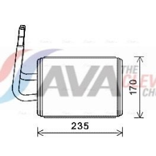 AVA QUALITY COOLING Hőcserélő, belső tér fűtés AVA QUALITY COOLING MZA6268 autóalkatrész