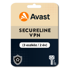 avast! Avast SecureLine VPN (3 eszköz / 2 év) (Elektronikus licenc) karbantartó program