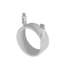 AVAX CB611W MAGNETY 27W USB-C - Lightning Magnetic Charger 1m White kábel és adapter