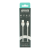 AVAX CB620 CREAMY+ USB Type-A apa - USB Type-C apa Töltőkábel - Fehér/Rózsaarany (1.5m) (AVAX CB620)