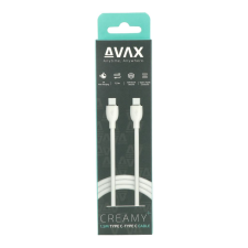 AVAX CB623 CREAMY+ USB-C kábel 1.5m fehér-ezüst (CB623) kábel és adapter
