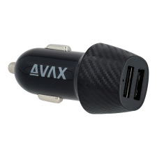 AVAX CC301B Carly 2x USB-A Autós töltő - Fekete (12W) mobiltelefon kellék