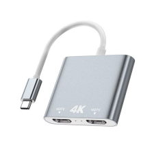 AVAX HB902 PRIME USB-C 3.2 -> 2xHDMI adapter (5999574480491) kábel és adapter