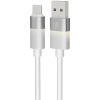 AVAX KAB AVAX CB313 GLOWY 18W USB-A - USB-C gyorstöltő kábel, fehér - 2m