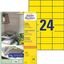 Avery 3451 70x37mm sárga univerzális címke (AVERY_3451) füzetcímke