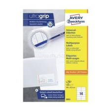 Avery 3653 105×42,3mm univerzális 1400db-os etikett (AVERY_3653) etikett