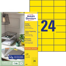 Avery Avery 3451 70x37mm sárga univerzális címke etikett