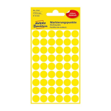 Avery Etikett AVERY 3144 jelölőpont 12mm sárga 270 db/csomag etikett