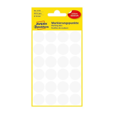 Avery Etikett AVERY 3170 öntapadó jelölőpont fehér 18mm 96 jelölőpont/csomag etikett