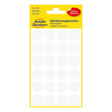 Avery Etikett avery 3170 öntapadó jelölőpont fehér 18mm 96 jelölőpont/csomag etikett