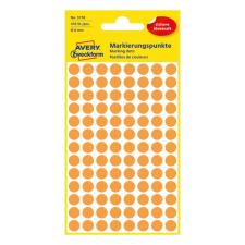 Avery Etikett avery 3178 öntapadó jelölőpont neon sárga 8mm 416 jelölőpont/csomag etikett