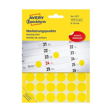 Avery Etikett AVERY 3377 öntapadó jelölőpont sárga 18mm 1056 jelölőpont/csomag etikett