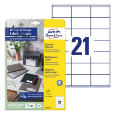 Avery Etikett AVERY 3481-10 70x41mm univerzális 240 címke/doboz 10 ív/doboz etikett